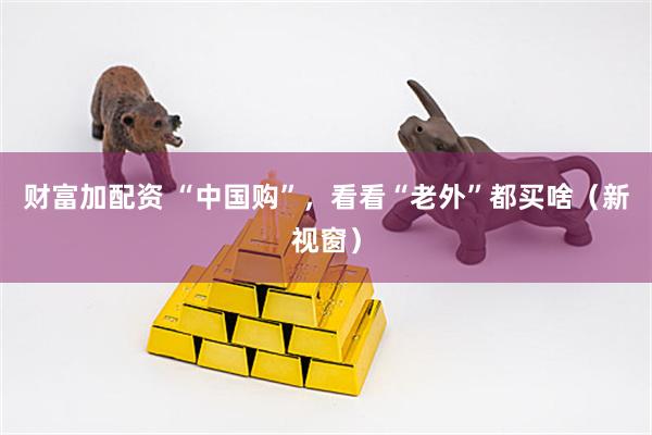 财富加配资 “中国购”，看看“老外”都买啥（新视窗）